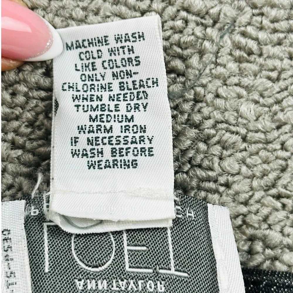 Y2K Ann Taylor LOFT Skirt Women 6P Black Mini Pencil Stretch Denim Workwear‎